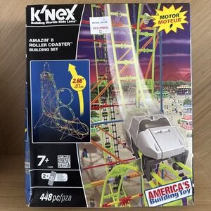 K'NEX Amazin' 8 Roller Coaster Building Motorized Construction Toy #13409 Box Da